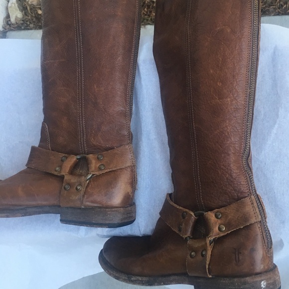 used frye harness boots